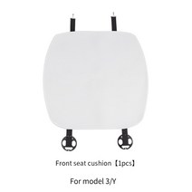 테슬라 모델 3 Y 플란넬 안티 더티 킥 시트 커버 화이트 블랙 스페셜 커스텀 핏 인테리어, Front White 1pc