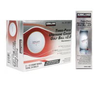 커클랜드 시그니처 3피스 골프공 v2.0 최신 출시 신형 골프공 화이트컬러 빠른 볼 스피드와 비거리 실현, 1개