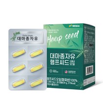 NK바이오 대마종자유 햄프씨드 유기농 식물성 오일 100% 1000mg x 30캡슐, 1개