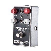 MOSKY BROWN Distortion 기타 이펙트 페달 풀 메탈 쉘 트루 바이 패스 디스토션 이펙트 기타 페달, 하나, 보여진 바와 같이