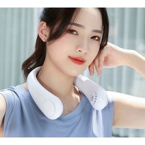 날개 없는 넥 밴드 선풍기 휴대용 미니 목선풍기 목걸이형 핸디 KC인증 A206, 핑크