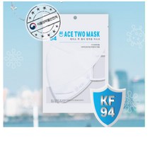 ACE TWO 새부리형 귀가편한 대형 국내산 KF94 황사 방역 마스크(2D) 화이트 1매(10매 30매 50매 100매), 1매