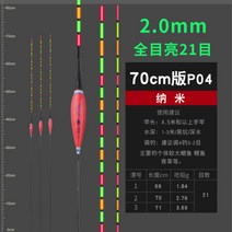 역광찌 민물 전자찌 장찌 내림찌 올림찌 주야겸용 야간 찌탑 양어장, 블랙70판나노P04 + 1번