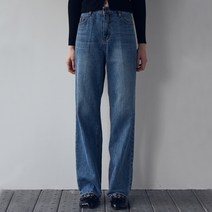 STRAIGHT WASHED DENIM PANTS_BLUE