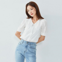 로엠 로엠 빅카라 아일렛 블라우스_S RMBLC37RTC
