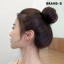 [브랜드엑스] 풍성한 똥머리 번헤어 당고머리 부분가발, Light Brown