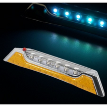 LJ 리플렉터 태양열 크롬사각 LED 경광등 SB 오토바이 자동차, 1개, 1개