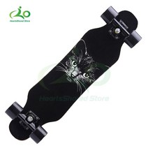 스케이트보드 브랜드 우드보드 튼튼한보드31인치 미니 스케이트보드 롱보드 컴플리트 10대, 미니 고양이