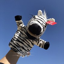 동물손인형 스토리텔링 사자 호랑이 사슴 얼룩말 동물인형, KTA 하프 바디 얼룩말