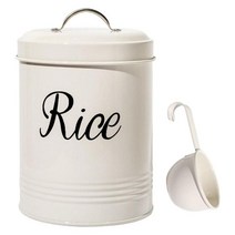 뚜껑 내구재를 가진 백색 금속 음식 밥 저장 양철 양철통 3L 콘테이너, 하얀색, 1개