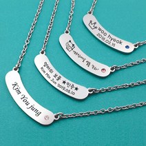 페리베리 [무료배송|깊은각인|시안제공|KC인증]써지컬스틸 라운드바 미아방지 목걸이, 양면각인