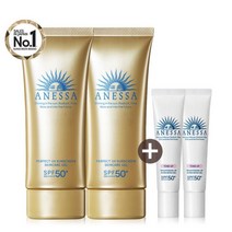 [아넷사] 퍼펙트 UV 선스크린 스킨케어 젤 N 90g 2개 + 브라이트닝 15g 2개, 10개