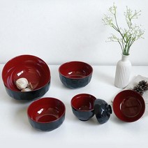 일본 칠기 식기 [H3472], 거북무늬 사발5.0