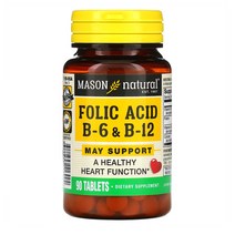 메이슨 내추럴 Mason Natural Folic Acid B6 & B12 엽산 & 비타민B6 & 비타민B12 90정