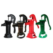 작두 펌프 정원 우물 무쇠 장식 레트로 작두 수동펌프, 블랙