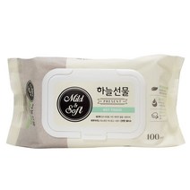 하늘선물 물티슈 캡형 100매 물티슈 캡형 피톤치드 유아 휴지 위생 청소
