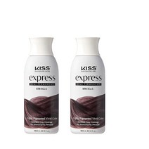 [kerismith] [2개 묶음] Kiss Express Semi Permanent Hair Color 키스 익스프레스 세미 퍼머넌트 헤어 컬러 103.5ml Black