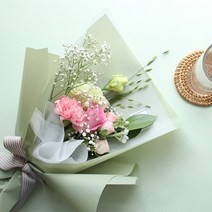 [제이메이드]I Feel so Good 생화꽃다발+니모유리화병+메시지스티커, 축하해요