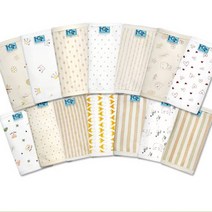 엘에스리빙 KC인증 국내생산 오가닉 고급 유기농 순면100% 아기띠 침받이, 11 스트라이프 하트