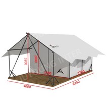 야외 호텔 스타일 럭셔리 텐트 유명 명승지 캠핑장 농장 방갈로 대형낚시터 철골 구조물 익스텐드 펜션텐트, B100[타포린+철골구조]기간한정액티비티제공