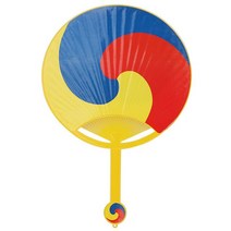 태극왕부채 종이부채 태극모양 원형 큰부채 관광지 한국알리기, 태극왕부채 28cm