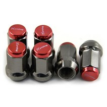 튜익스휠너트 자동차휠너트 20 개대 33mm 프로젝트 뮤 레이싱 복합 사양 스틸 휠, 빨간색, m12x1.5