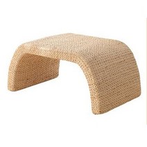 로로포레 좌식 사각 테이블 세트 미니 티테이블 라틴 모던, 라탄라운딩테이블(대)80x50x38