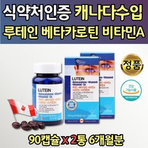 직장인 사무직 눈에좋은 보조제 비타민A 아연 수입영양제 2통 루테인권장량 20mg 눈보조식품 LUTEIN CANADA 누태인 40대 50대 60대 70대 80대 부모님 패밀리 훼밀리 연질캡슐
