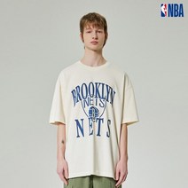 [NBA] BKN 빅 프린트 반팔 티셔츠_라이트베이지