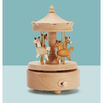 소소몽가 힐링선물 우드 회전목마 오르골 뮤직박스, 01