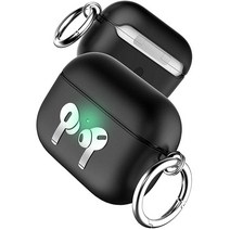 HALLEAST 에어팟 프로 2 케이스 2022 호환 합금 카라비너가 있는 금속 보호 커버 전면 LED 표시 무선 충전 미포함 애플 프로2/프로용 액세서리 대비