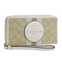 코치 여성 장지갑 아울렛 스트랩 부착 지퍼 가죽