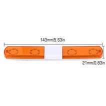 5 가지 모드 113/143mm RC 경찰 플래시 LED 이트 바 경보 조명 1/14 1/10 HSP 교쇼 타미야 자동차 액세서리, [08] 143mm Yellow