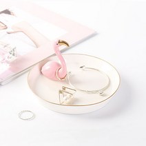 17종 악세사리 보관 거치대 인테리어 쥬얼리 트레이 귀걸이 목걸이 반지 걸이, 플라밍고_사이드