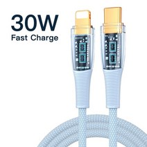 usb c 케이블 iphone호환 14 13 12 11 pro max mini xs xr x 8 ipad pd, 파란색, 2m