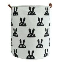 하늬통상 원형 장난감바구니 빨래바구니 수납바구니 대형, 토끼