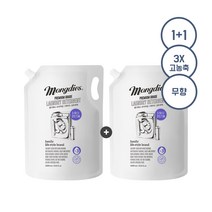 [1+1] 몽디에스 EWG그린등급 3배 고농축 무향 섬유세제 리필형 1000ml, 단품
