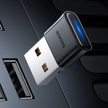 블루투스 오디오 수신기 리시버baseus usb 블루투스 어댑터 ba04 송신기 수신기 어댑터 블루투스 5.1 무선 연결 이어폰 음악 오디오 어댑터, 검은색