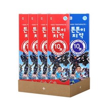 아텍스 튼튼이치약 헬로카봇 딸기향 x 4개 + 블루베리향 1개 어린이 치약, 기획세트