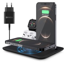 삼성/애플 호환 고속 무선 충전기, 검정