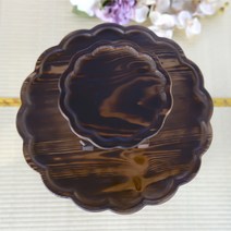 꽃잎소반 50cm 1인밥상 개다리소반 호족반 전통돌상 찻상 꽃모양 티테이블