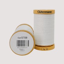 독일 Gutermann 면사 400 재봉사 바느질실 퀼트실, 5709. 화이트, 1개