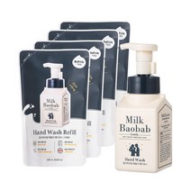 밀크바오밥 패밀리 핸드워시 300ml 1개+리필용 250ml 4개