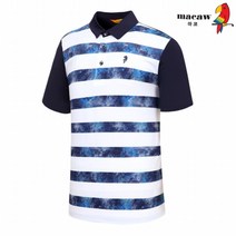 [마코 SALE] (남성)배색스트라이프패턴카라반팔 티셔츠_MJM2TS09