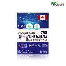 캐나다직수입 엔초비 알티지 오메가3 원액 캡슐 1000mg 저온 초임계 rtg 오메가3 고함량 EPA DHA 항산화 혈행개선 눈건강 효능 식약처인증 프리미엄 건강기능식품 추천, 1개