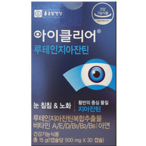 식약처 인정 종근당 건강 루테인 지아잔틴 식약청 인증 식물성 미니 캡슐 알작은 눈 노화 도움 종건당 정근당 루데인 루태인 루테린 류태인 누태인 뉴테인 지아잔티 지아자틴 알약케이스, 1. 30캡술(=특가=), 2개 (20100원 할인)