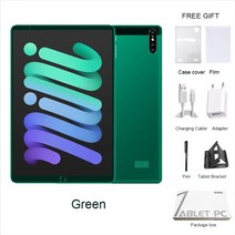 에어프로 고성능 액티브 태블릿 패드 미니 태블릿 8인치 8GB 램 256GB ROM 심, 초록