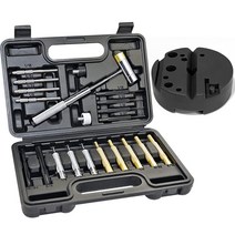 Gunsmithing강철 펀치와 해머 벤치 블록 롤 핀 펀치 세트 포함 단단한 재료로 만든 도구, 22pcs with box