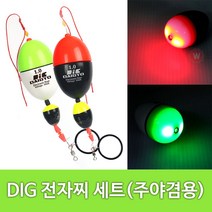 전자 구멍찌세트 면사부터 도래까지 릴낚시 반유동 채비 바다낚시 채비, 2, green