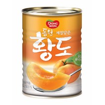 동원 제철담은 복숭아 황도 슬라이스 과일 캔, 400g, 12캔